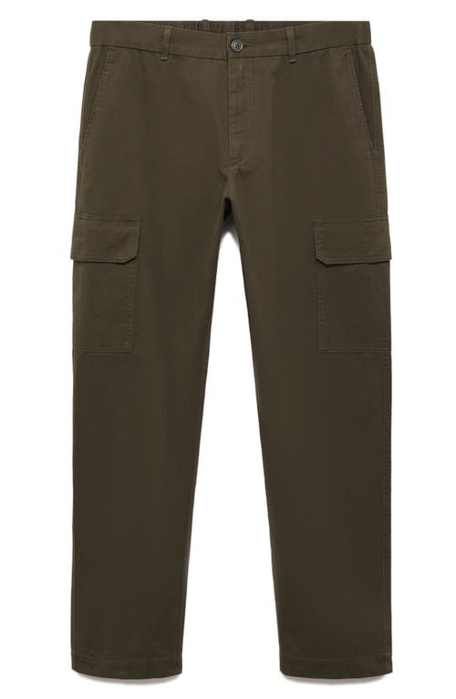MANGO MANGO Straight Leg Twill Cargo Pants