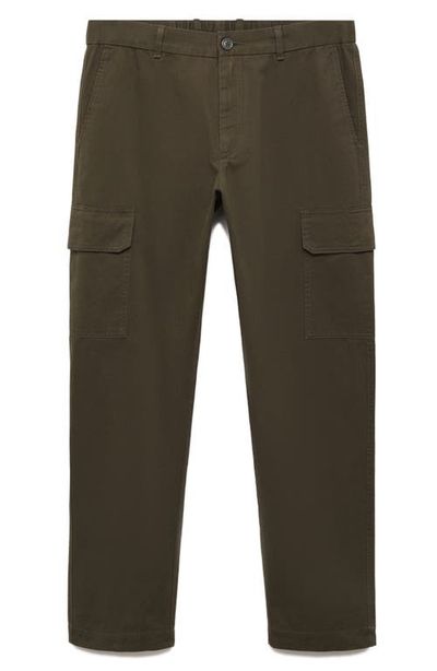 MANGO MANGO Straight Leg Twill Cargo Pants