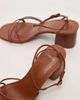 Mango Mango strappy block heel in brown - 3