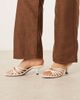 Mango Mango strappy heeled mule in white - 1