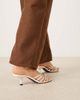 Mango Mango strappy heeled mule in white - 4