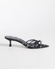 Mango Mango strappy heeled sandals in black spot print - 1