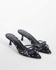 Mango Mango strappy heeled sandals in black spot print - 2