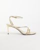 Mango Mango strappy heeled sandals in gold - 1