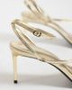 Mango Mango strappy heeled sandals in gold - 3