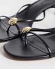 Mango Mango strappy heeled sandals with gold-tone trim in black - 2