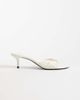 Mango Mango strappy heeled sandals with hardware detail in white - 1