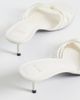 Mango Mango strappy heeled sandals with hardware detail in white - 2