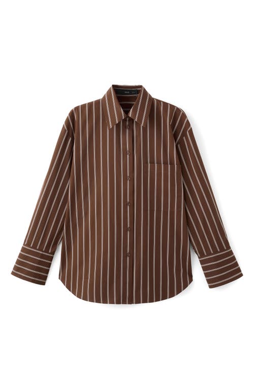 MANGO MANGO Stripe Cotton Button-Up Shirt