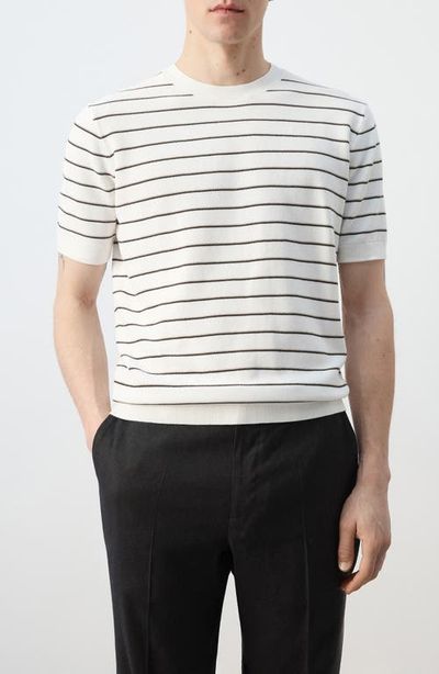 MANGO MANGO Stripe Cotton Knit Shirt