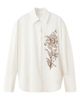 MANGO MANGO Stripe Floral Beaded Embroidered Button-Up Shirt - 1