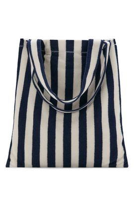 MANGO MANGO Striped Cotton Terry Tote Bag