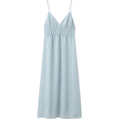 MANGO MANGO Striped Gathered Dress