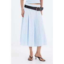 MANGO MANGO Striped Godet Midi Skirt