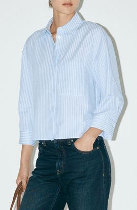 MANGO MANGO Striped Straight Shirt