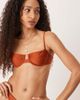 Mango Mango structured bikini top in bronze-Brown - 3
