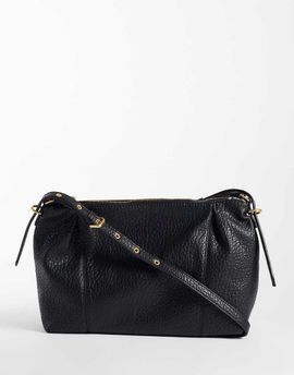 Mango Mango stud detail cross-body bag in black