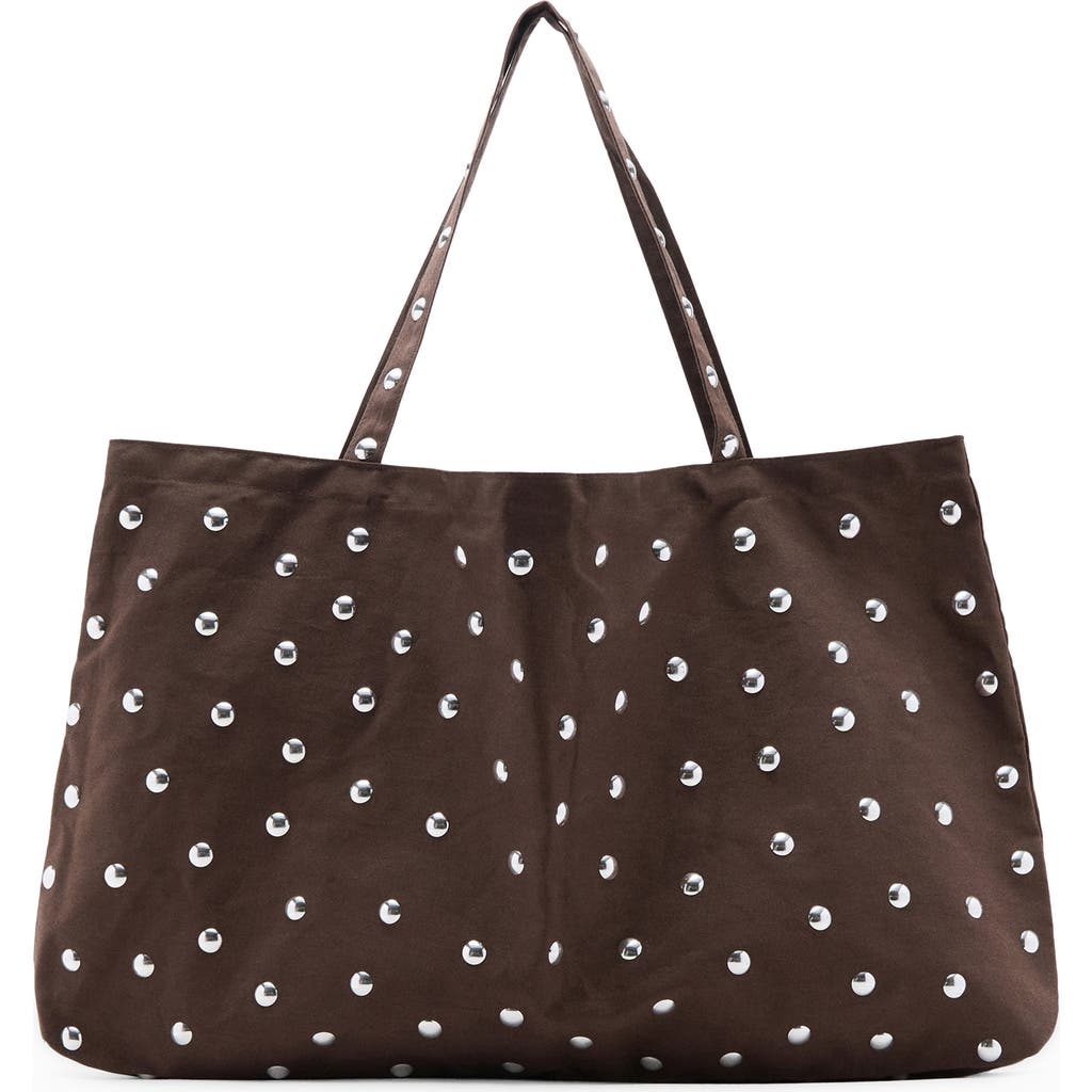 MANGO MANGO Stud Shopper Bag