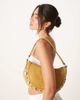 Mango Mango studded detail leather hand bag with fringe trim in tan-Brown - 1