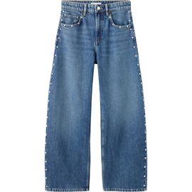 MANGO MANGO Studded Mid Rise Balloon Jeans