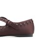 MANGO MANGO Studded Satin Mary Jane Flat - 5
