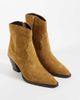 Mango Mango suede ankle boots in tan-Brown - 1