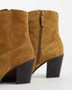Mango Mango suede ankle boots in tan-Brown - 3