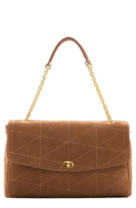 MANGO MANGO Suede Convertible Shoulder Bag