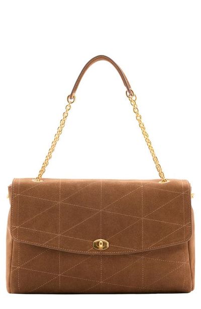 MANGO MANGO Suede Convertible Shoulder Bag
