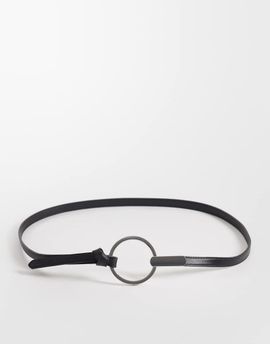 Mango Mango super slim belt in black