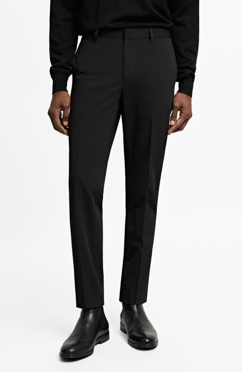 MANGO MANGO Superslim Fit Flat Front Stretch Dress Pants