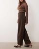 Mango Mango tailored barrel trouser in brown - 2