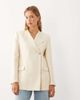 Mango Mango tailored blazer in butter yellow - 1