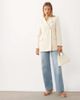 Mango Mango tailored blazer in butter yellow - 3