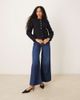 Mango Mango tailored boucle jacket in navy - 3