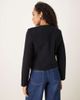 Mango Mango tailored boucle jacket in navy - 4