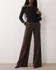Mango Mango tailored flared pants in brown - 1