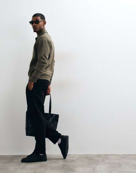 Mango Mango tailored jogger in black