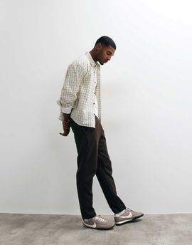 Mango Mango tailored jogger in brown