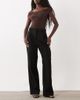 Mango Mango tailored straight leg pants in black - 1