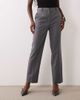 Mango Mango tailored straight pants in gray plaid - 1