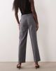 Mango Mango tailored straight pants in gray plaid - 3