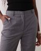 Mango Mango tailored straight pants in gray plaid - 4