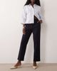 Mango Mango tailored straight pants in navy pinstripe - 1