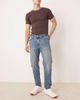 Mango Mango tapered jeans in dark blue rinse wash - 1
