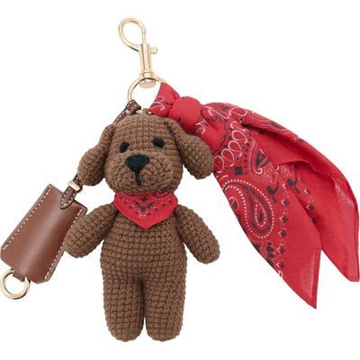 MANGO MANGO Teddy Bear Plushie with Scarf Bag Charm