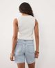 Mango Mango Teen 100% cotton denim Bermuda shorts in bleach wash-Blue - 3