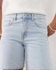 Mango Mango Teen 100% cotton denim Bermuda shorts in bleach wash-Blue - 4