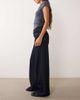 Mango Mango Teen 100% cotton wide jean in indigo-Blue - 2