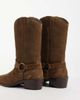 Mango Mango Teen 100% leather western boot in sand-NEUTRAL - 4